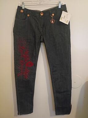 Apple Bottoms Women's Low-rise Black Jeans Y2K Sz 9/10 NWT
